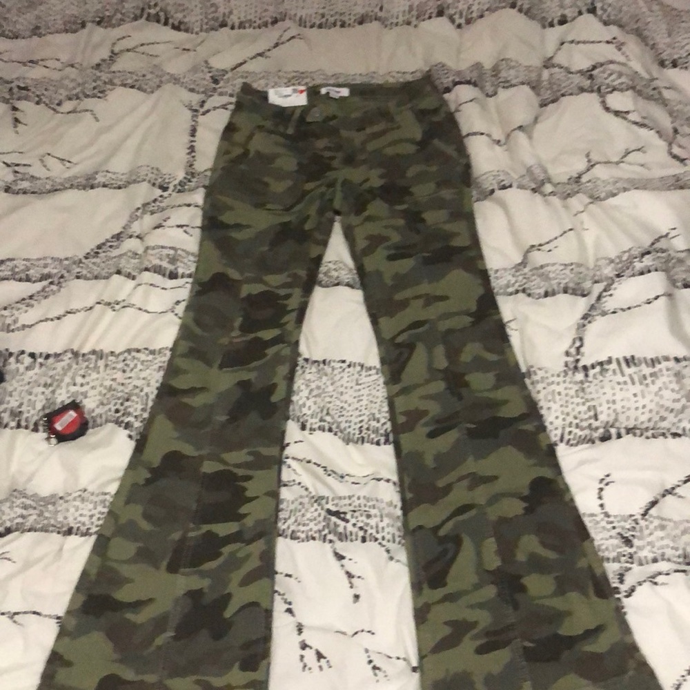 NWT | GARAGE | Low Rise Flare Camo Jeans
